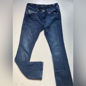 Miss Me Bedazzle Boot Cut Blue Flare Jeans Size 28